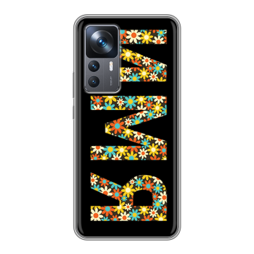 Силиконовый чехол на Xiaomi 12T с принтом ИМЯ