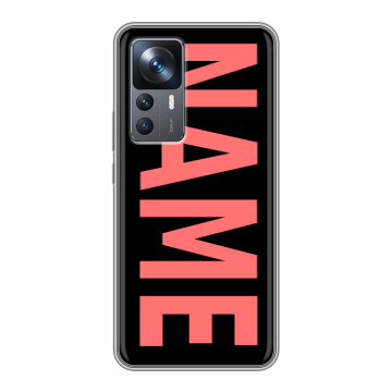 Силиконовый чехол на Xiaomi 12T с принтом NAME