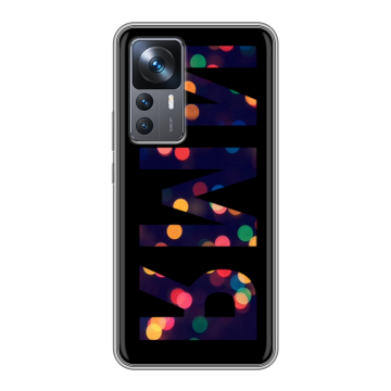 Силиконовый чехол на Xiaomi 12T с принтом ИМЯ