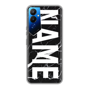 Силиконовый чехол на Tecno Pova 4 с принтом NAME