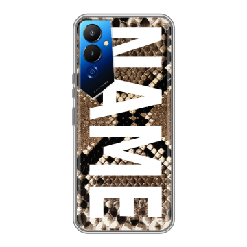 Силиконовый чехол на Tecno Pova 4 с принтом NAME