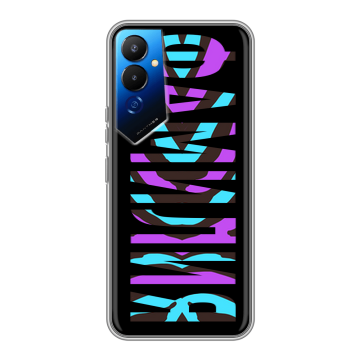 Силиконовый чехол на Tecno Pova 4 с принтом ФАМИЛИЯ