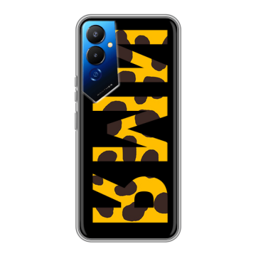Силиконовый чехол на Tecno Pova 4 с принтом ИМЯ