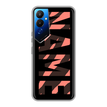 Силиконовый чехол на Tecno Pova 4 с принтом NAME