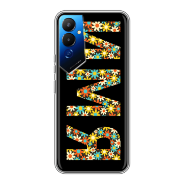 Силиконовый чехол на Tecno Pova 4 с принтом ИМЯ
