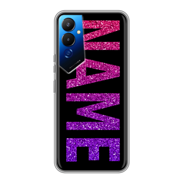 Силиконовый чехол на Tecno Pova 4 с принтом NAME