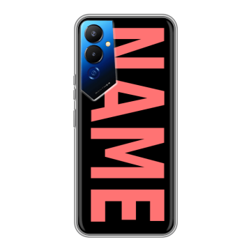 Силиконовый чехол на Tecno Pova 4 с принтом NAME