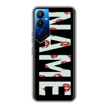 Силиконовый чехол на Tecno Pova 4 с принтом NAME