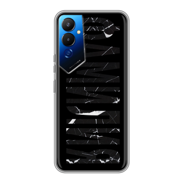 Силиконовый чехол на Tecno Pova 4 с принтом ФАМИЛИЯ