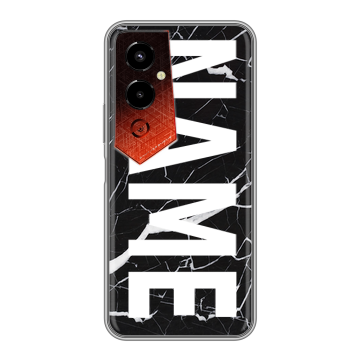 Силиконовый чехол на Tecno Pova 4 Pro с принтом NAME