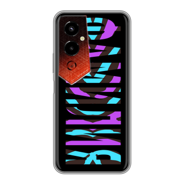 Силиконовый чехол на Tecno Pova 4 Pro с принтом ФАМИЛИЯ