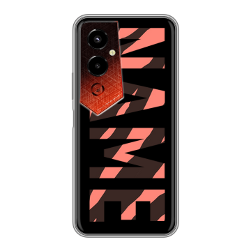Силиконовый чехол на Tecno Pova 4 Pro с принтом NAME