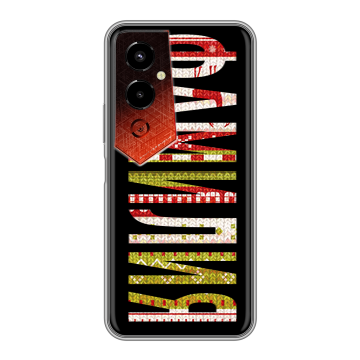 Силиконовый чехол на Tecno Pova 4 Pro с принтом ФАМИЛИЯ