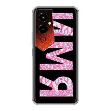 Силиконовый чехол на Tecno Pova 4 Pro с принтом ИМЯ