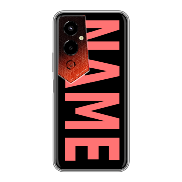 Силиконовый чехол на Tecno Pova 4 Pro с принтом NAME
