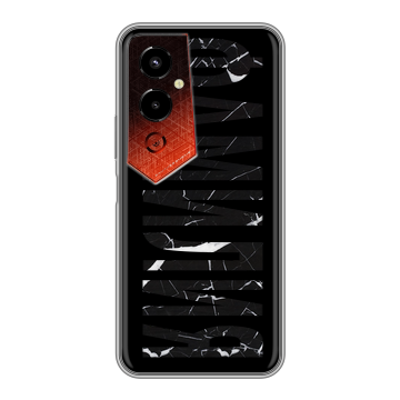 Силиконовый чехол на Tecno Pova 4 Pro с принтом ФАМИЛИЯ
