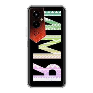 Силиконовый чехол на Tecno Pova 4 Pro с принтом ИМЯ