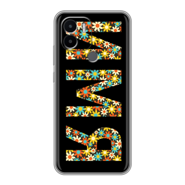 Силиконовый чехол на Xiaomi Redmi A1 Plus с принтом ИМЯ