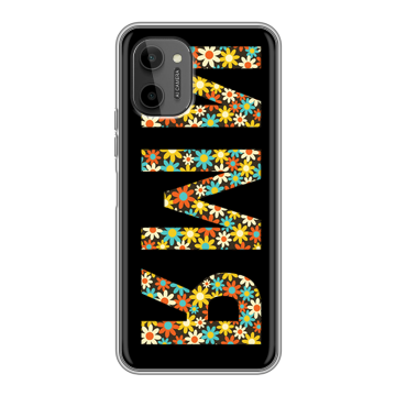 Силиконовый чехол на HTC Wildfire E Plus с принтом ИМЯ
