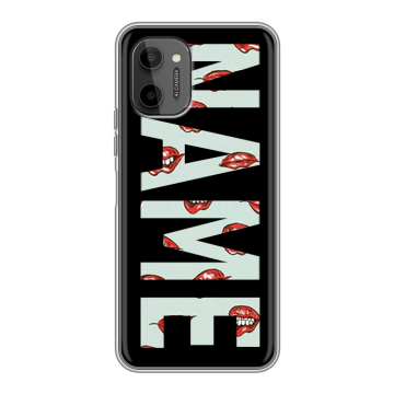 Силиконовый чехол на HTC Wildfire E Plus с принтом NAME