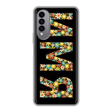 Силиконовый чехол на Wiko T50 с принтом ИМЯ