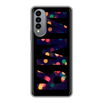 Силиконовый чехол на Wiko T50 с принтом ИМЯ