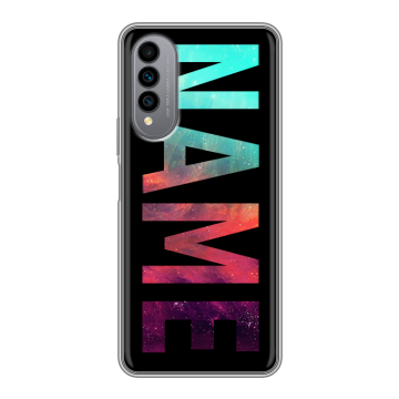 Силиконовый чехол на Wiko T50 с принтом NAME