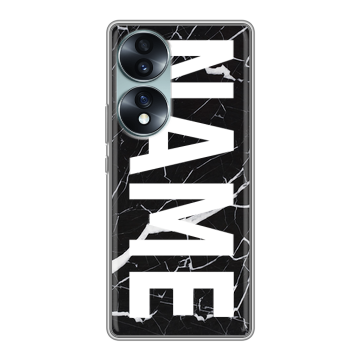 Силиконовый чехол на Huawei Honor 70 с принтом NAME