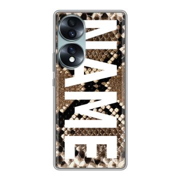 Силиконовый чехол на Huawei Honor 70 с принтом NAME