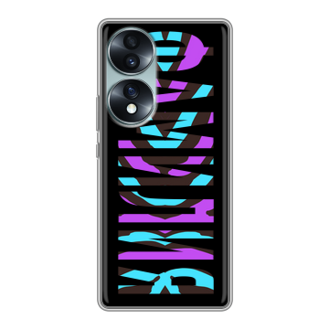 Силиконовый чехол на Huawei Honor 70 с принтом ФАМИЛИЯ