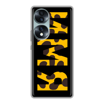 Силиконовый чехол на Huawei Honor 70 с принтом ИМЯ