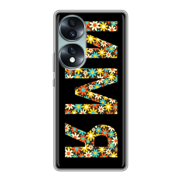Силиконовый чехол на Huawei Honor 70 с принтом ИМЯ