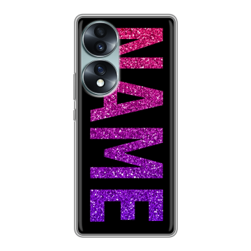 Силиконовый чехол на Huawei Honor 70 с принтом NAME