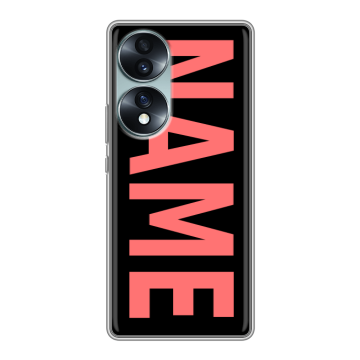 Силиконовый чехол на Huawei Honor 70 с принтом NAME