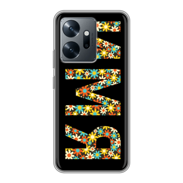 Силиконовый чехол на Infinix Zero 20 с принтом ИМЯ
