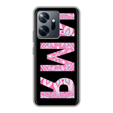Силиконовый чехол на Infinix Zero 20 с принтом ИМЯ