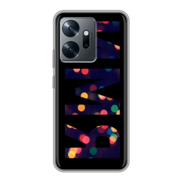 Силиконовый чехол на Infinix Zero 20 с принтом ИМЯ