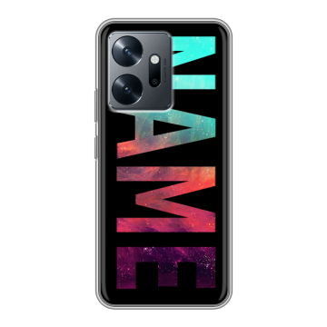 Силиконовый чехол на Infinix Zero 20 с принтом NAME