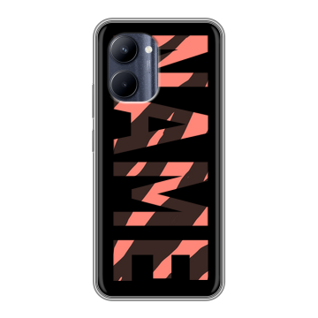 Силиконовый чехол на Realme C33 с принтом NAME