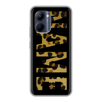 Силиконовый чехол на Realme C33 с принтом NAME