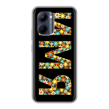 Силиконовый чехол на Realme C33 с принтом ИМЯ