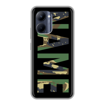 Силиконовый чехол на Realme C33 с принтом NAME