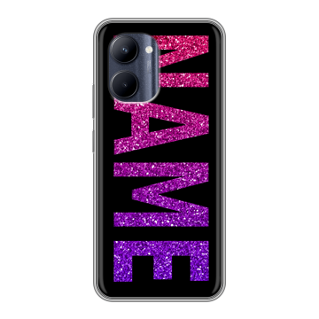 Силиконовый чехол на Realme C33 с принтом NAME
