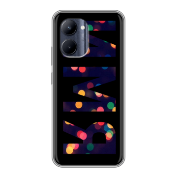Силиконовый чехол на Realme C33 с принтом ИМЯ