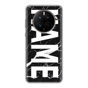 Силиконовый чехол на Huawei Mate 50 с принтом NAME