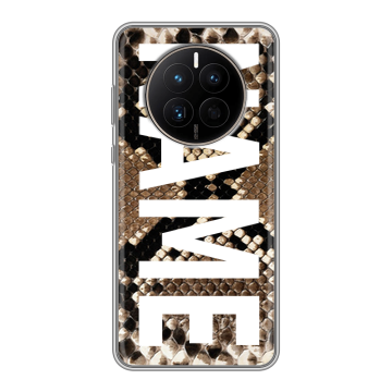 Силиконовый чехол на Huawei Mate 50 с принтом NAME