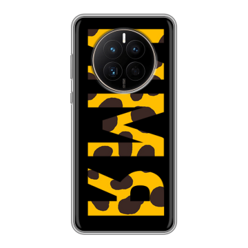 Силиконовый чехол на Huawei Mate 50 с принтом ИМЯ