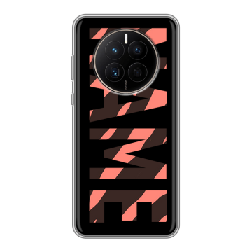 Силиконовый чехол на Huawei Mate 50 с принтом NAME