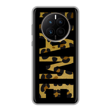Силиконовый чехол на Huawei Mate 50 с принтом NAME