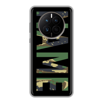 Силиконовый чехол на Huawei Mate 50 с принтом NAME